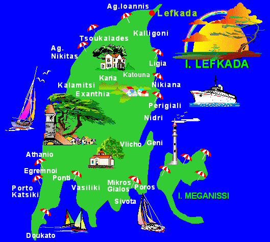 lefkada map 1