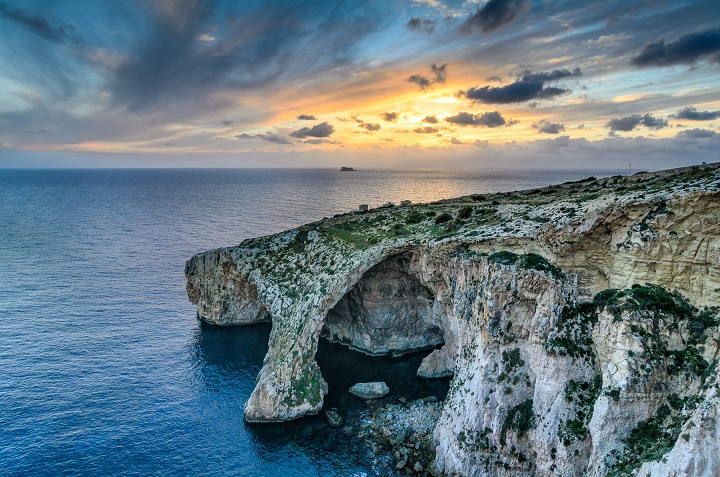 Blue Grotto Sunset